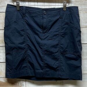 Chicos Skort Size 1.5 US 10 Navy Blue Built In Shorts Stretch‎ Pockets New NWT